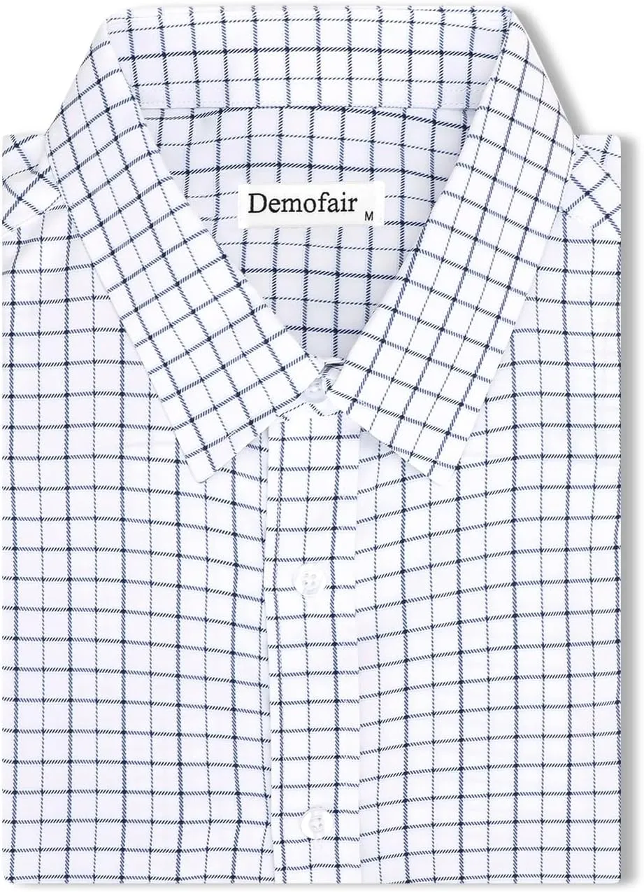 Men's Dress Shirts Solid Wrinkle-Free Long Sleeve Button Down Shirt Regular Fit Formal Shirts