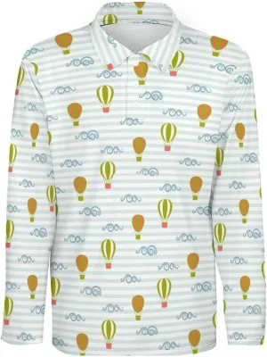 Mens Flamingos Polo Shirts Quick-Dry Moisture Wicking 3D Print Long Sleeve Golf Shirts