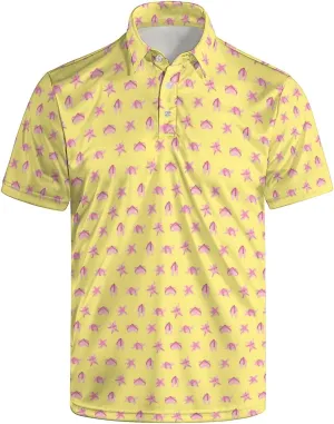 Men's Funny Golf Shirts Hawaiian Polo Shirts 80S Flashes Polo Shirts Funny Hawaiian Beach Summer Golf Polo Shirts