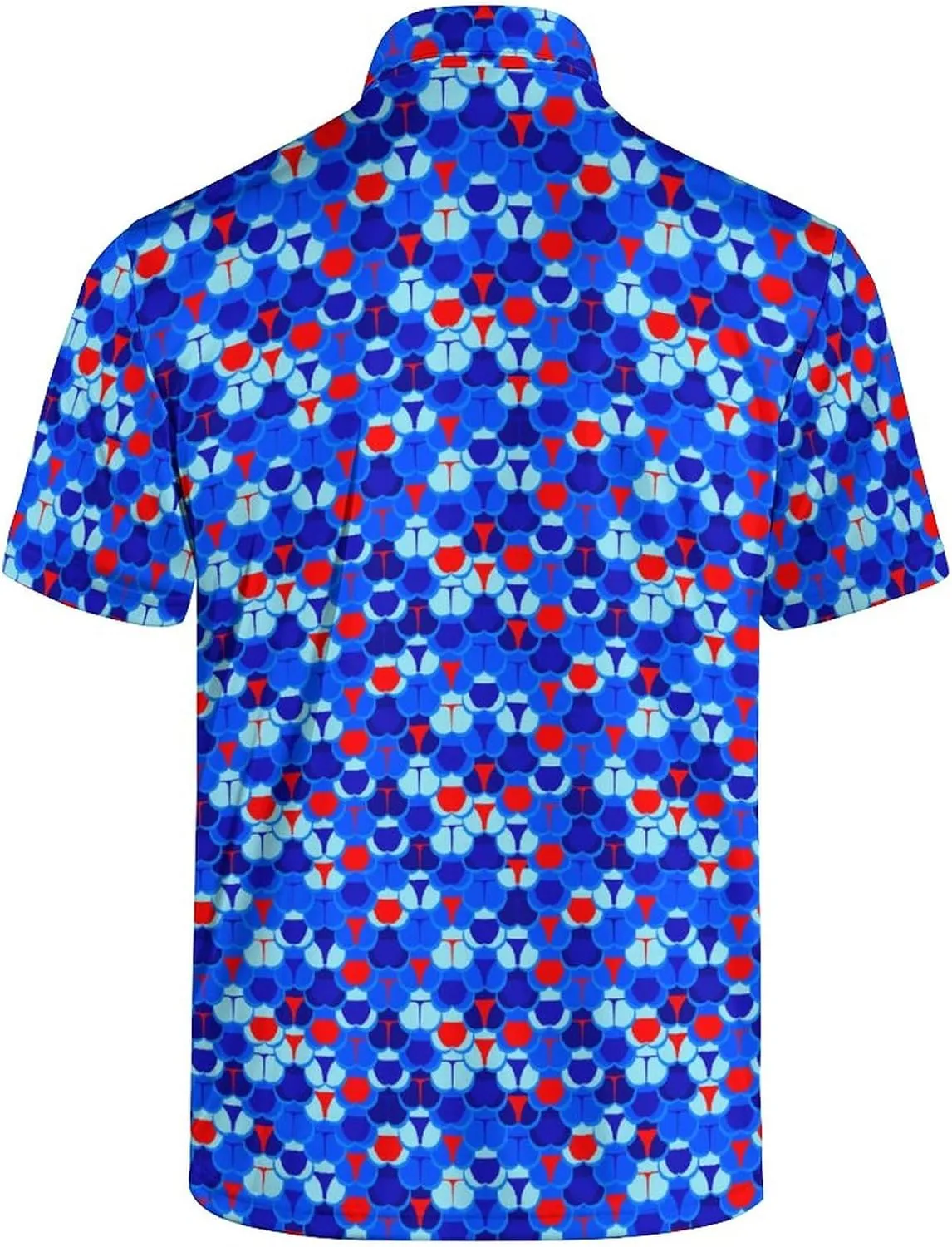 Men's Funny Golf Shirts Hawaiian Polo Shirts 80S Flashes Polo Shirts Funny Hawaiian Beach Summer Golf Polo Shirts