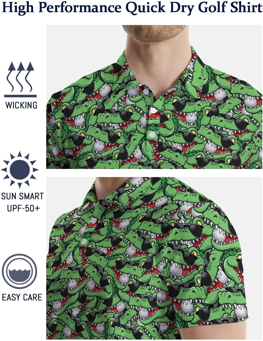 Men's Funny Golf Shirts Hawaiian Polo Shirts 80S Flashes Polo Shirts Funny Hawaiian Beach Summer Golf Polo Shirts
