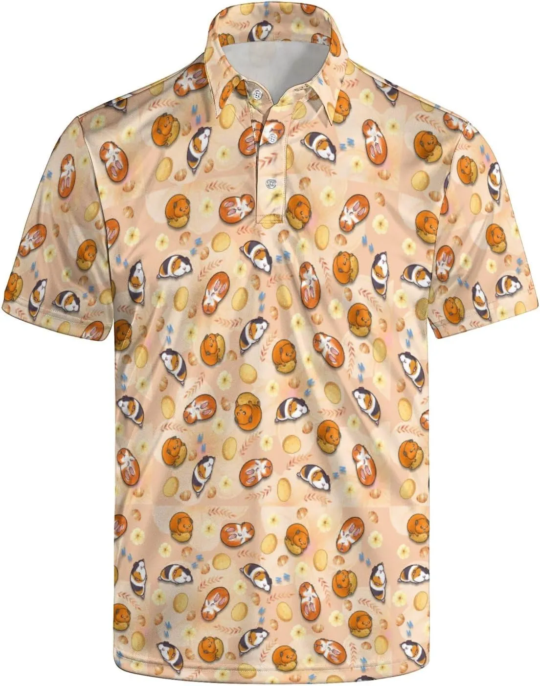 Men's Funny Golf Shirts Hawaiian Polo Shirts 80S Flashes Polo Shirts Funny Hawaiian Beach Summer Golf Polo Shirts