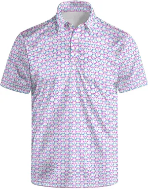 Men's Funny Golf Shirts Hawaiian Polo Shirts 80S Flashes Polo Shirts Funny Hawaiian Beach Summer Golf Polo Shirts
