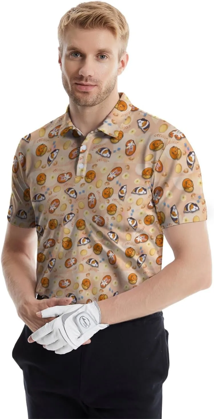 Men's Funny Golf Shirts Hawaiian Polo Shirts 80S Flashes Polo Shirts Funny Hawaiian Beach Summer Golf Polo Shirts