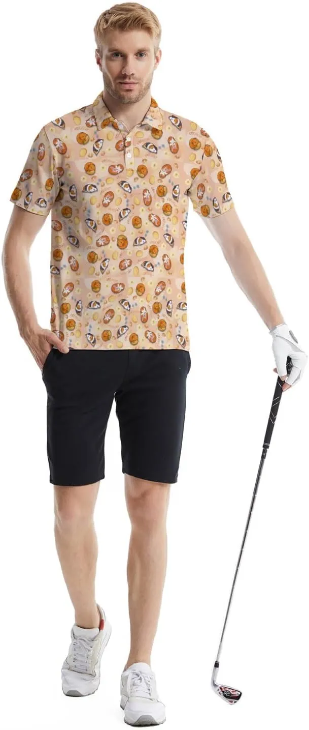 Men's Funny Golf Shirts Hawaiian Polo Shirts 80S Flashes Polo Shirts Funny Hawaiian Beach Summer Golf Polo Shirts