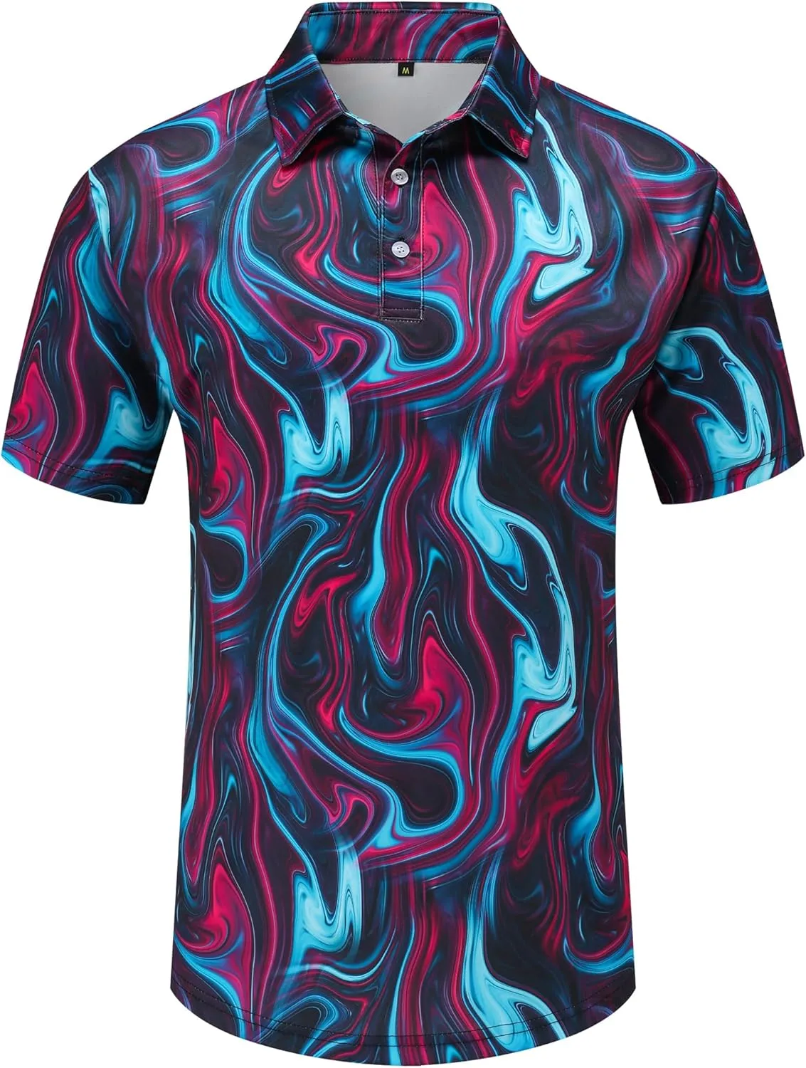 Men's Golf Polo Shirts Funny Golf Shirts for Men Performance Moisture Wicking Quick Dry Athletic Short Sleeve Shirts