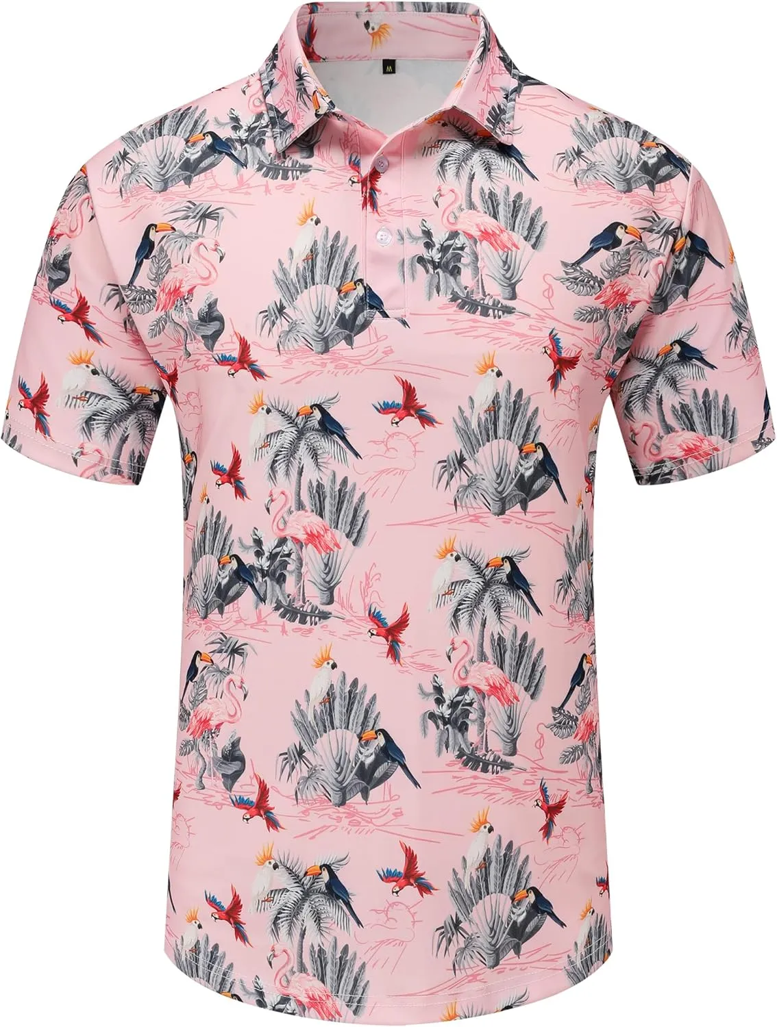 Men's Golf Polo Shirts Funny Golf Shirts for Men Performance Moisture Wicking Quick Dry Athletic Short Sleeve Shirts
