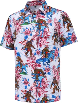 Men's Golf Polo Shirts Short Sleeve Performance Moisture Wicking Quick Dry Golf Polo Shirts for Men