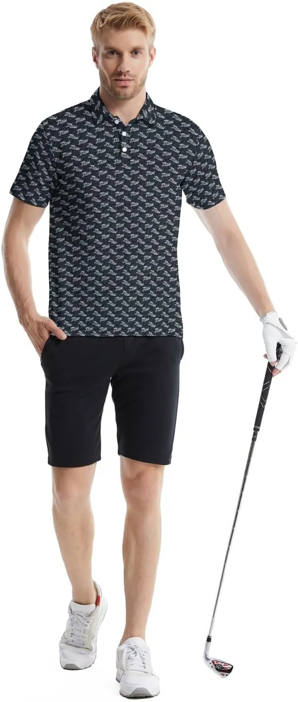 Mens Golf Shirts Golf Polo Shirts for Men Short Sleeve Polo Shirts Golf Gifts