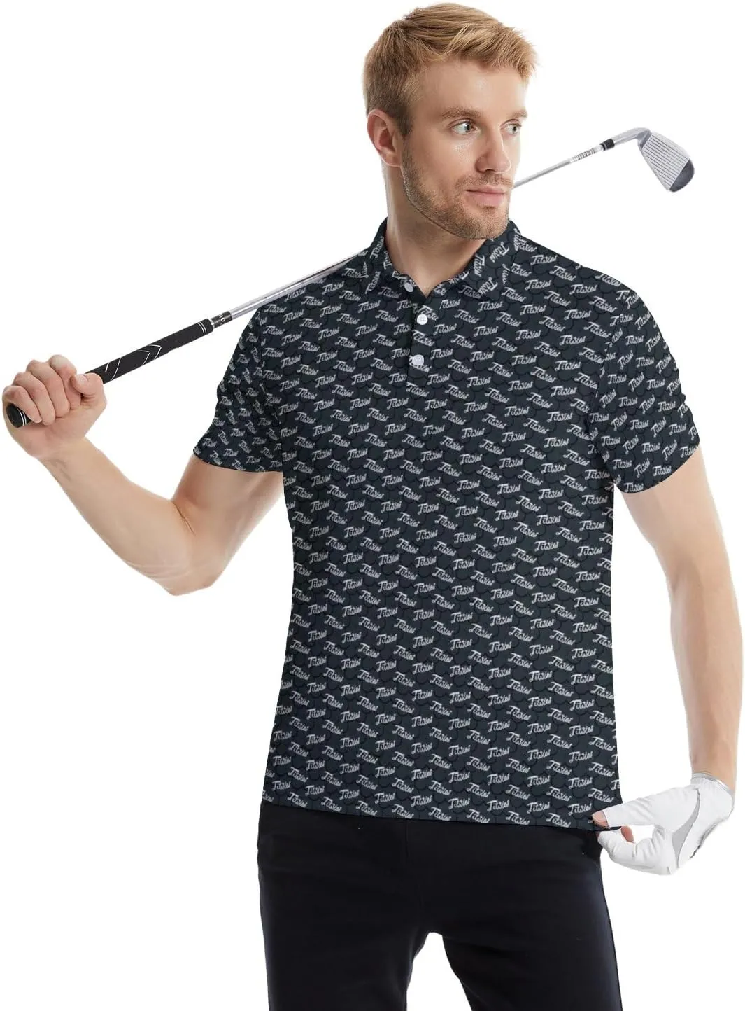 Mens Golf Shirts Golf Polo Shirts for Men Short Sleeve Polo Shirts Golf Gifts