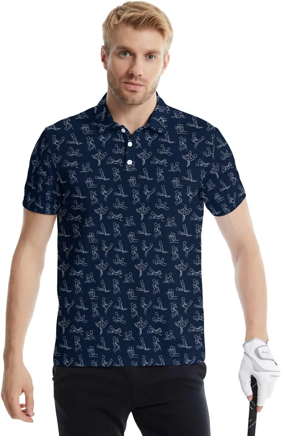 Mens Golf Shirts Golf Polo Shirts for Men Short Sleeve Polo Shirts Golf Gifts