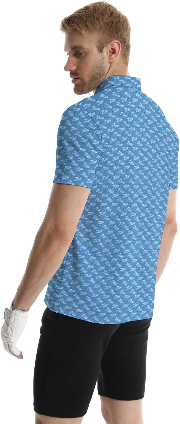 Mens Golf Shirts Golf Polo Shirts for Men Short Sleeve Polo Shirts Golf Gifts