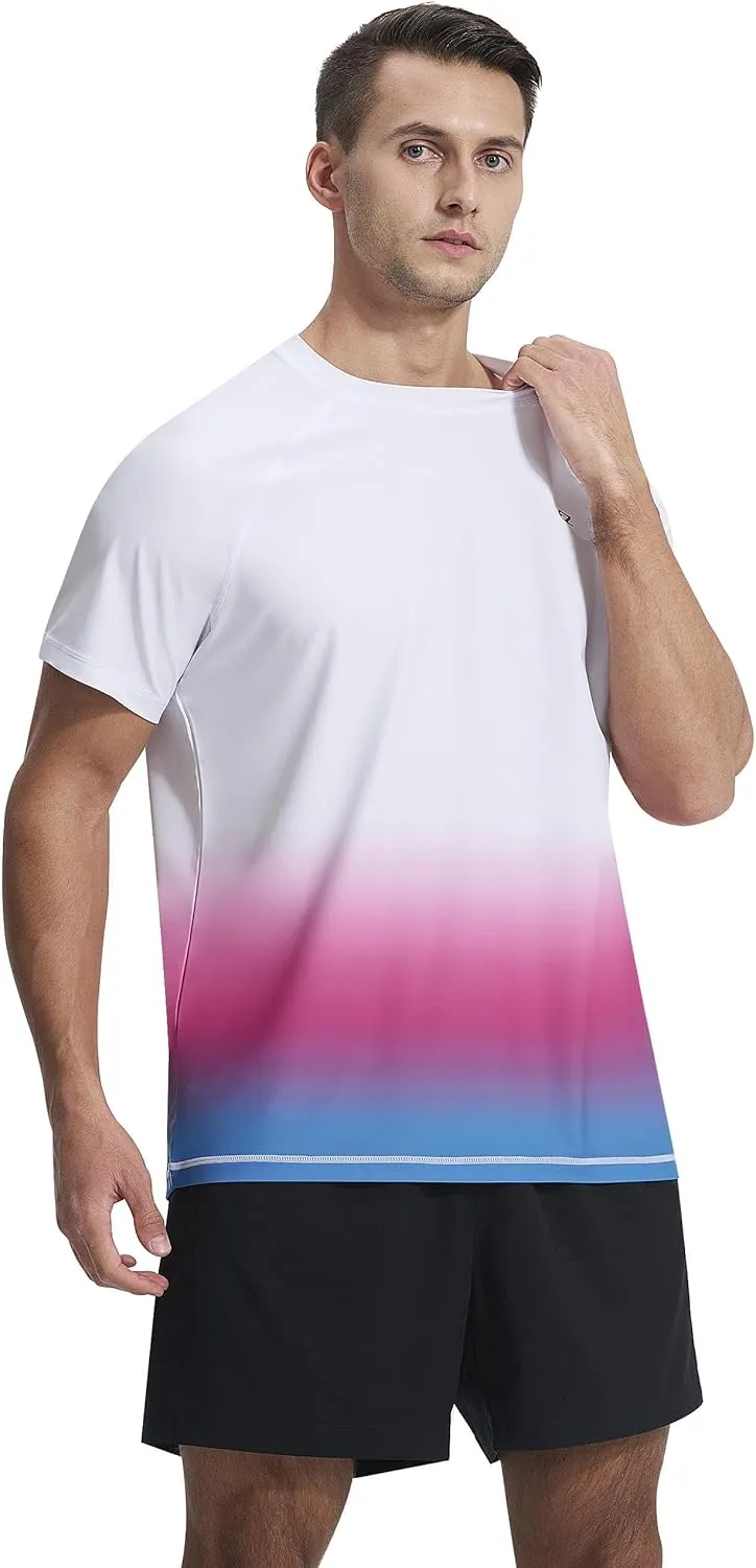Men's Rash Guard Swim Shirts Summer UPF 50  UV Sun Protection Quick Dry Beach Fishing Water Shirts T Shirts for Men