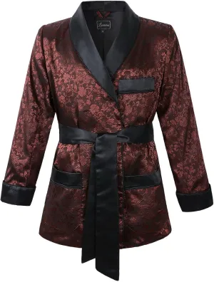 Mens Satin Smoking Jacket Fully Lined