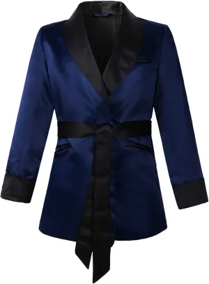 Mens Satin Smoking Jacket Fully Lined