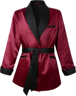 Mens Satin Smoking Jacket Fully Lined
