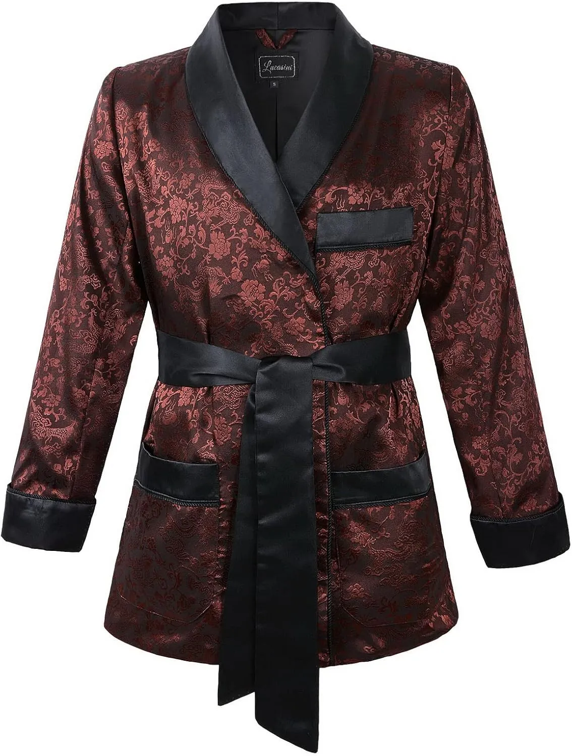 Mens Satin Smoking Jacket Fully Lined