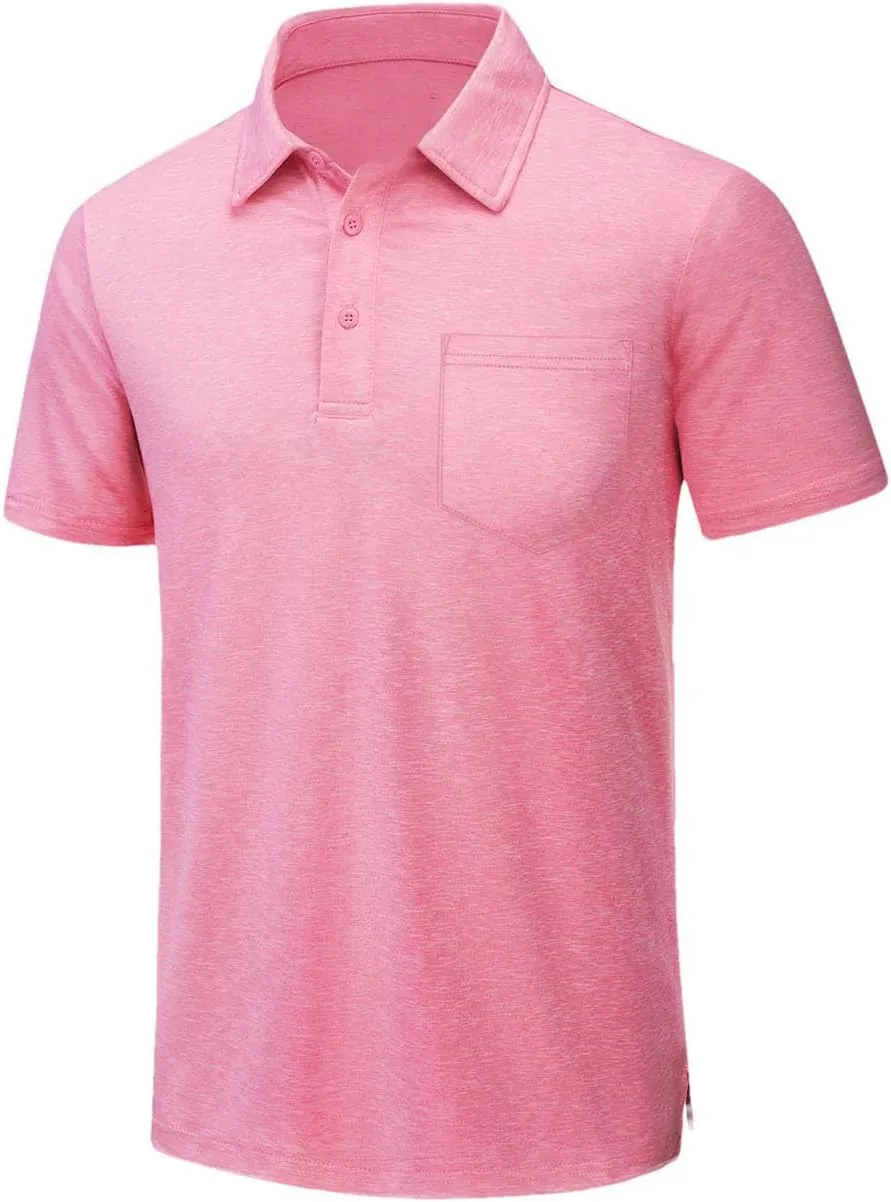 Mens Summer Quick Dry Lightweight T-Shirts Short Sleeve Golf Tennis Shirts Outdoor Running Sports Tops