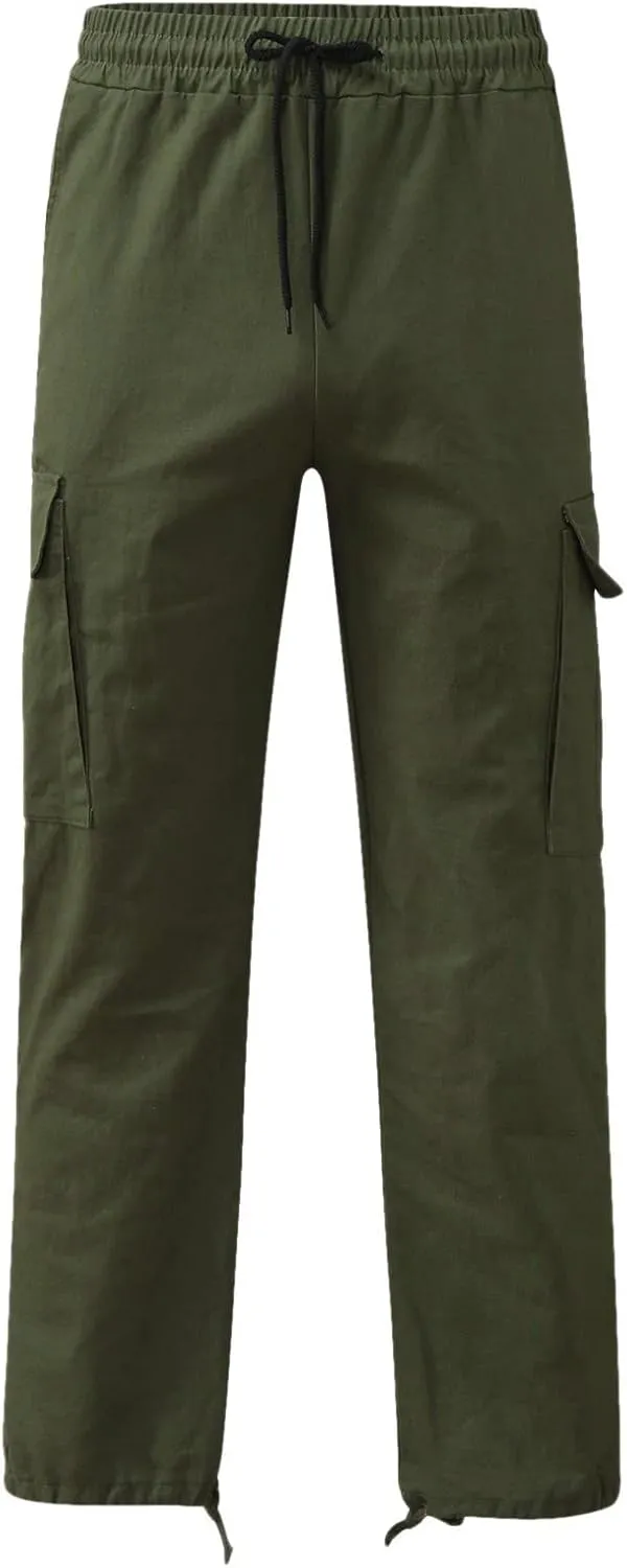 Men's Utility Flex Cargo Pants, Classic-Fit Casual Stretch Work Pants, Water Resistant Lightweight Tactical Hiking Pants