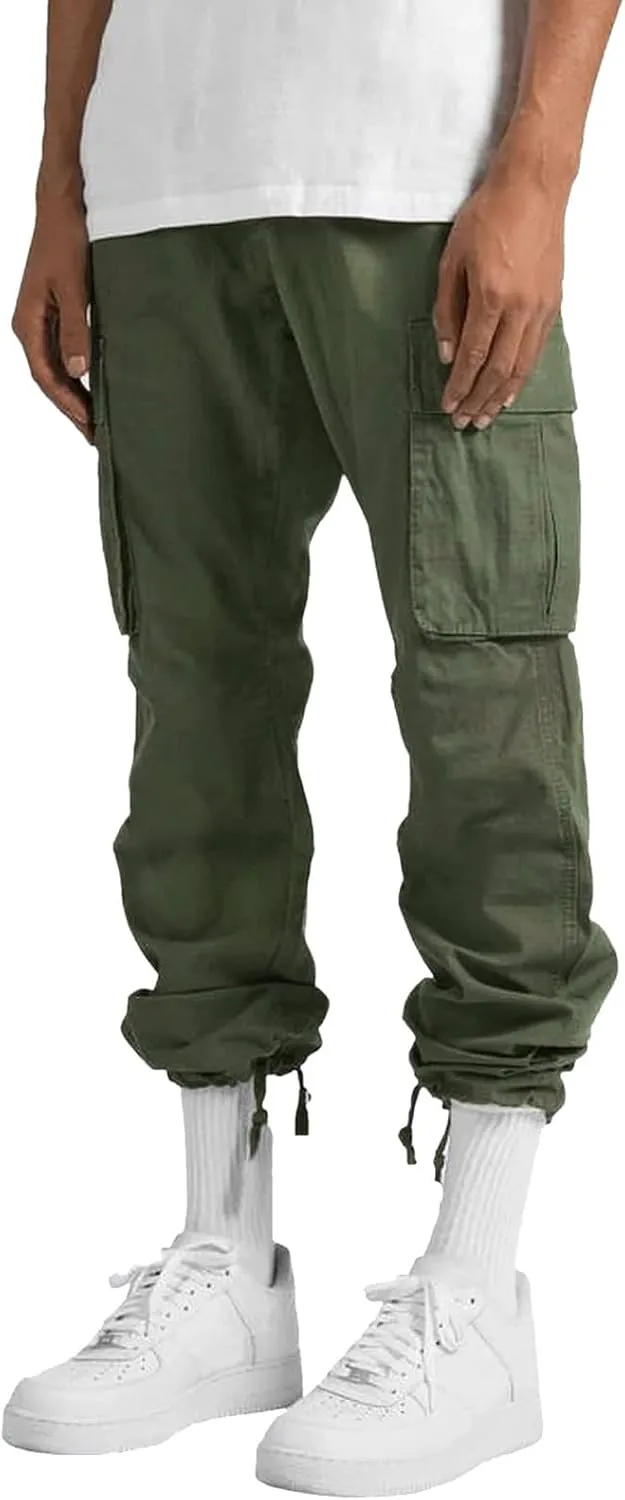 Men's Utility Flex Cargo Pants, Classic-Fit Casual Stretch Work Pants, Water Resistant Lightweight Tactical Hiking Pants