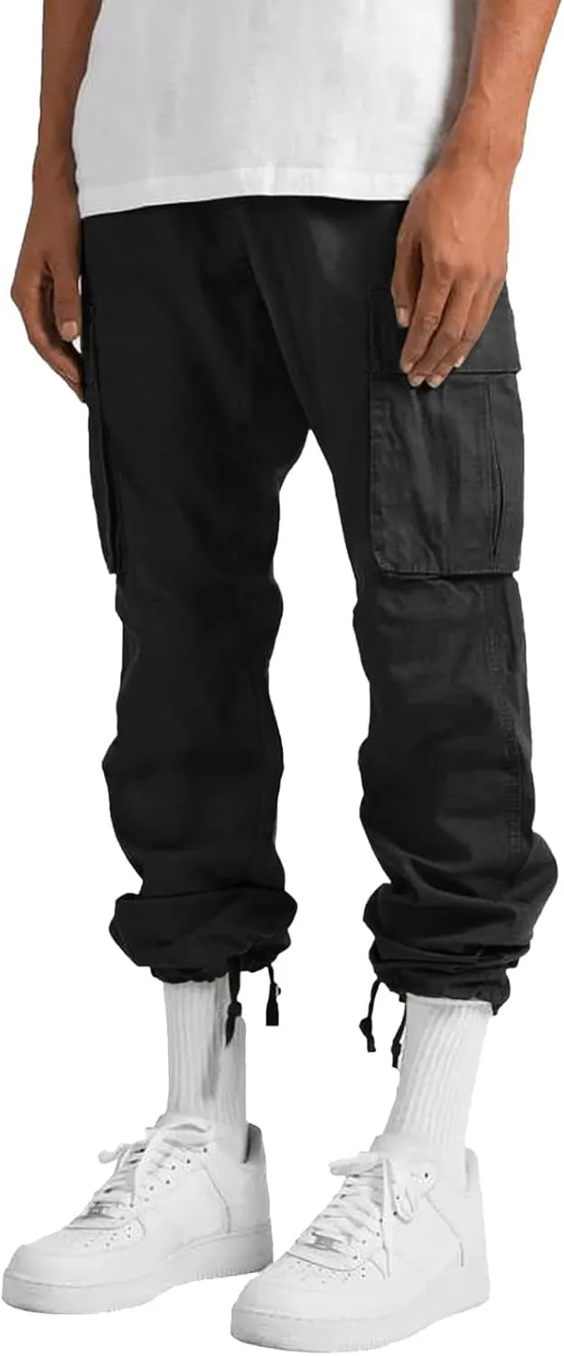 Men's Utility Flex Cargo Pants, Classic-Fit Casual Stretch Work Pants, Water Resistant Lightweight Tactical Hiking Pants