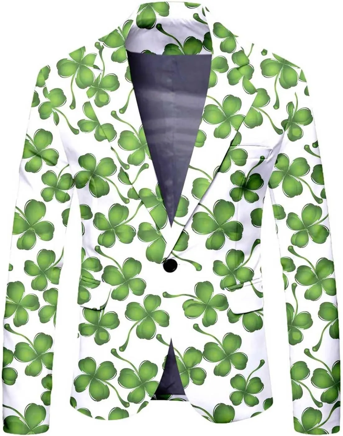 Men's Valentine's Day Slim Fit Suit 2 Piece One Button Jackets Pants Funny Printed Tuxedo Suits Sets