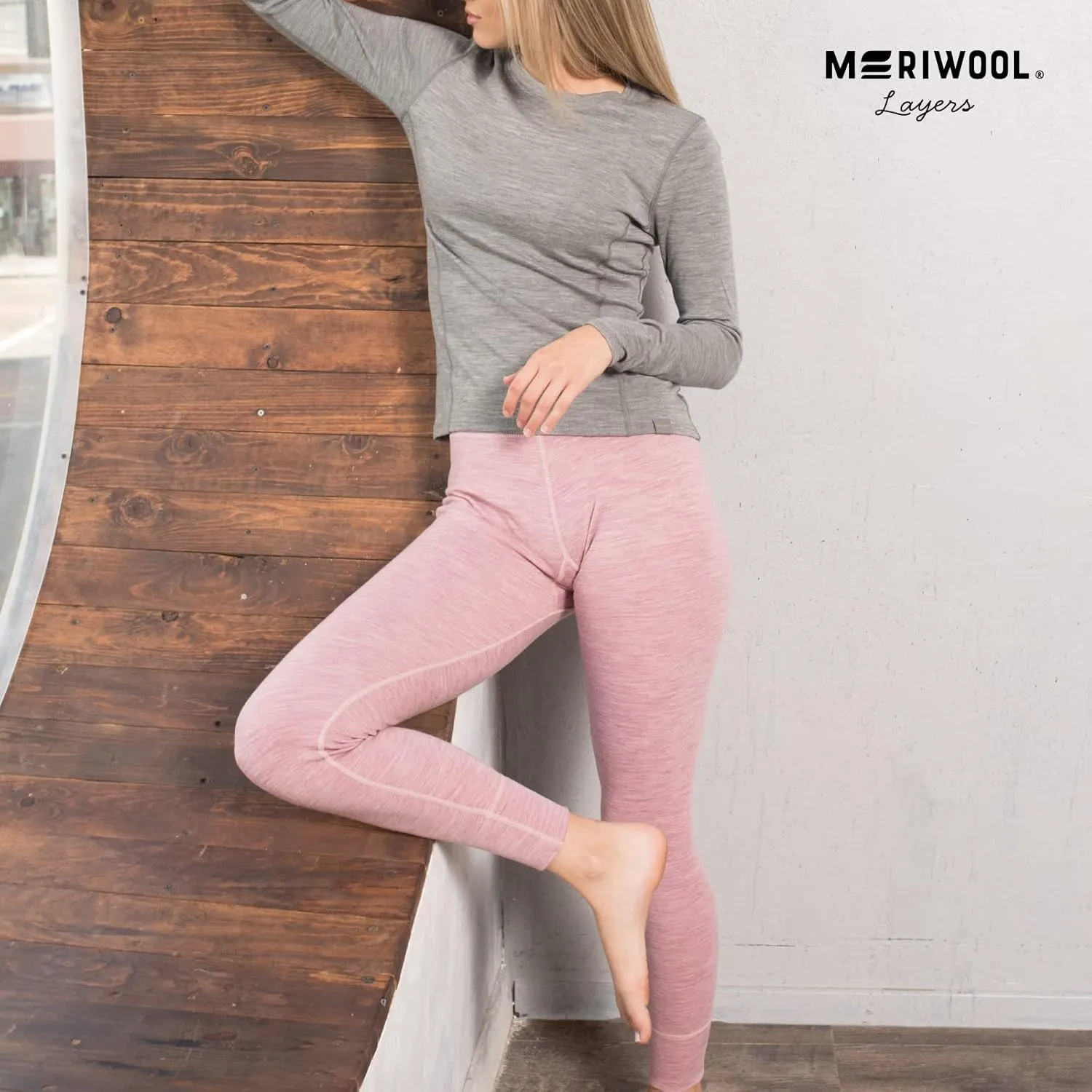 MERIWOOL Womens Base Layer Bottoms - Lightweight Merino Wool Thermal Pants