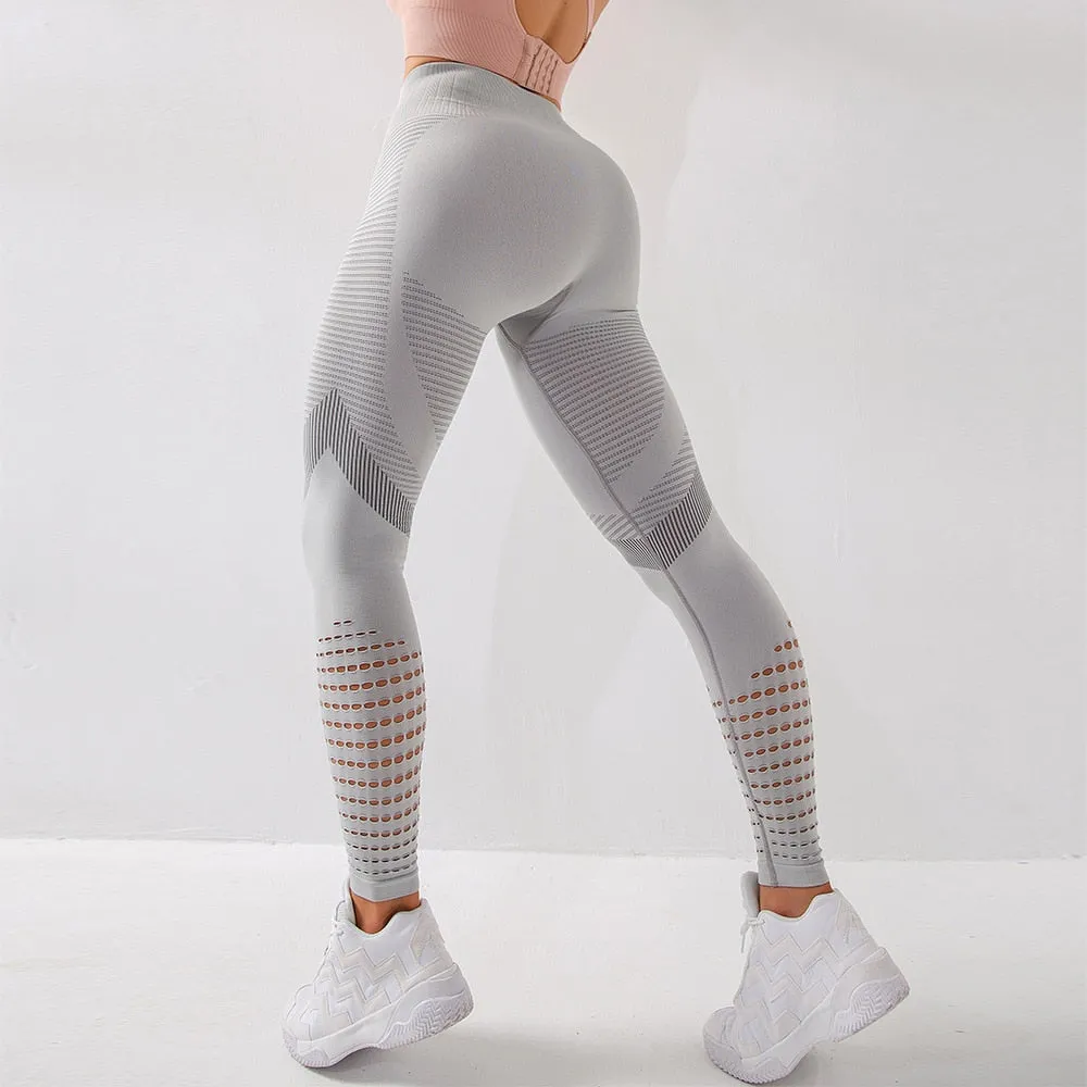 Mesh Leggings High Waist Seamless