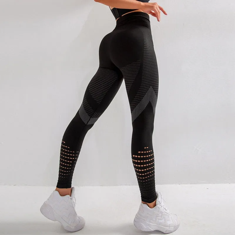 Mesh Leggings High Waist Seamless