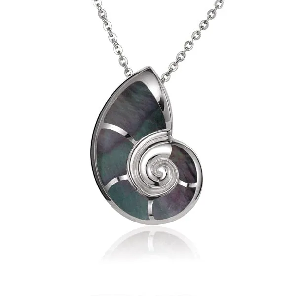 Mother of Pearl Nautilus Shell Pendant