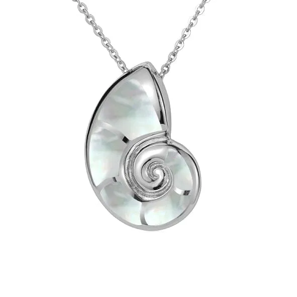 Mother of Pearl Nautilus Shell Pendant