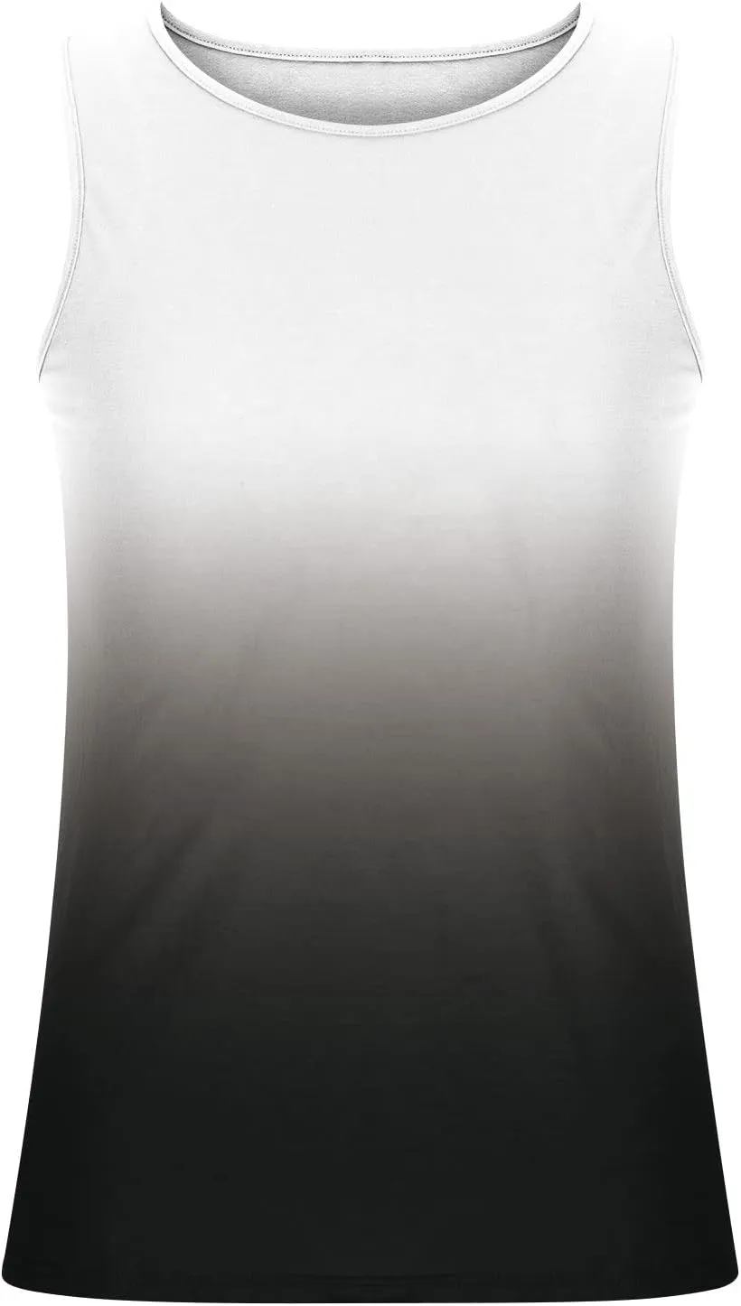 Muscularfit Beach Tank Tops for Men Summer Fashion Sleeveless Gradient Color Muscle Basic T Shirts Casual Loose Pullover Tops