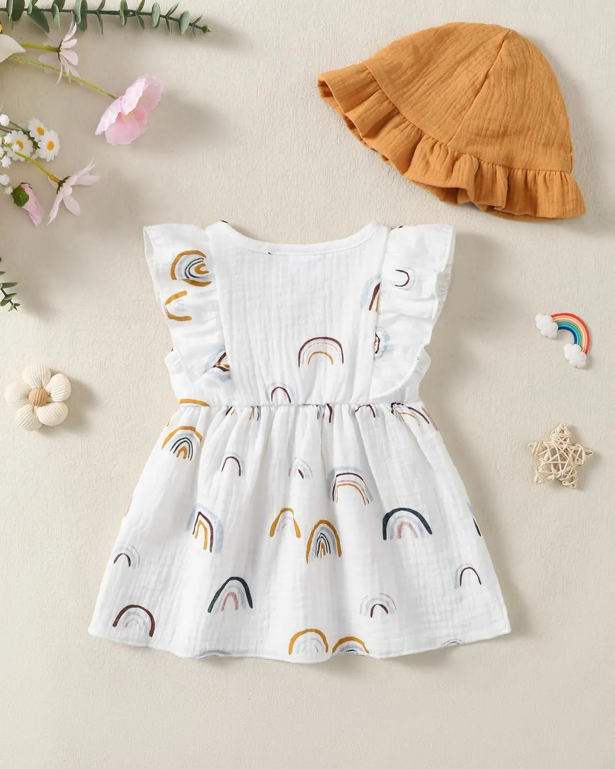 Newborn Baby Girl Clothes Cotton Linen Dresses Infant Casual Sundress Playwear Summer Toddler Girl White Dress