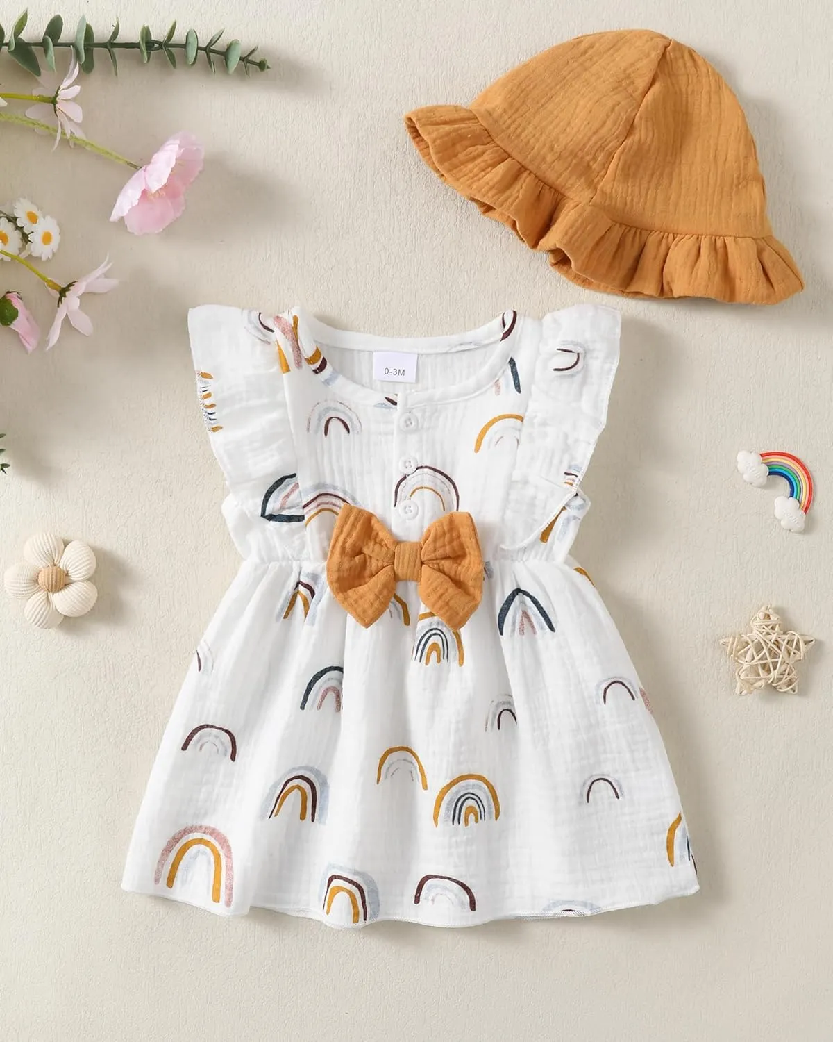 Newborn Baby Girl Clothes Cotton Linen Dresses Infant Casual Sundress Playwear Summer Toddler Girl White Dress
