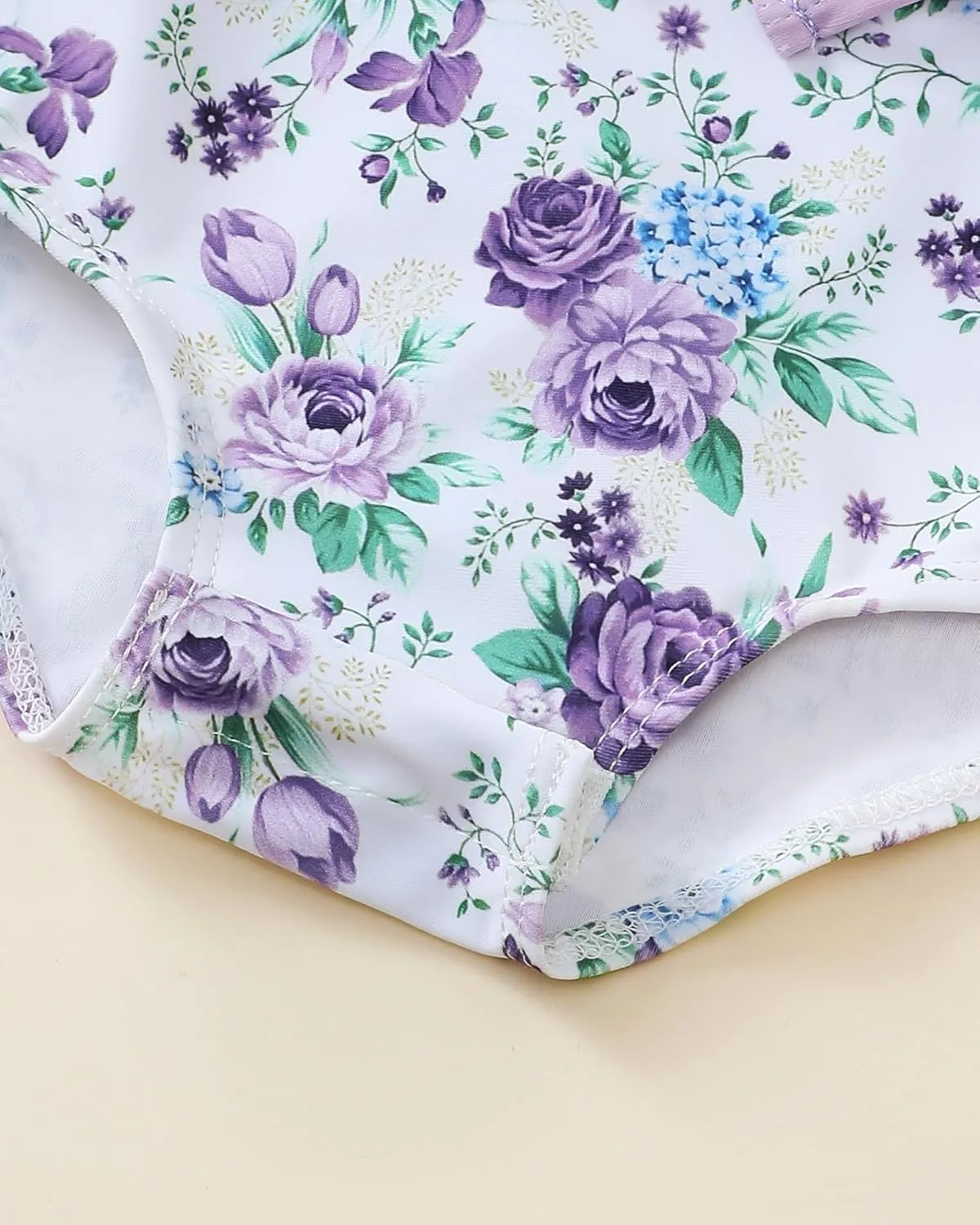 Newborn Baby Girl Swimsuit Toddler Bathing Suit One Piece Ruffle Short Sleeve Baby Swim Suit Infant Swimwear