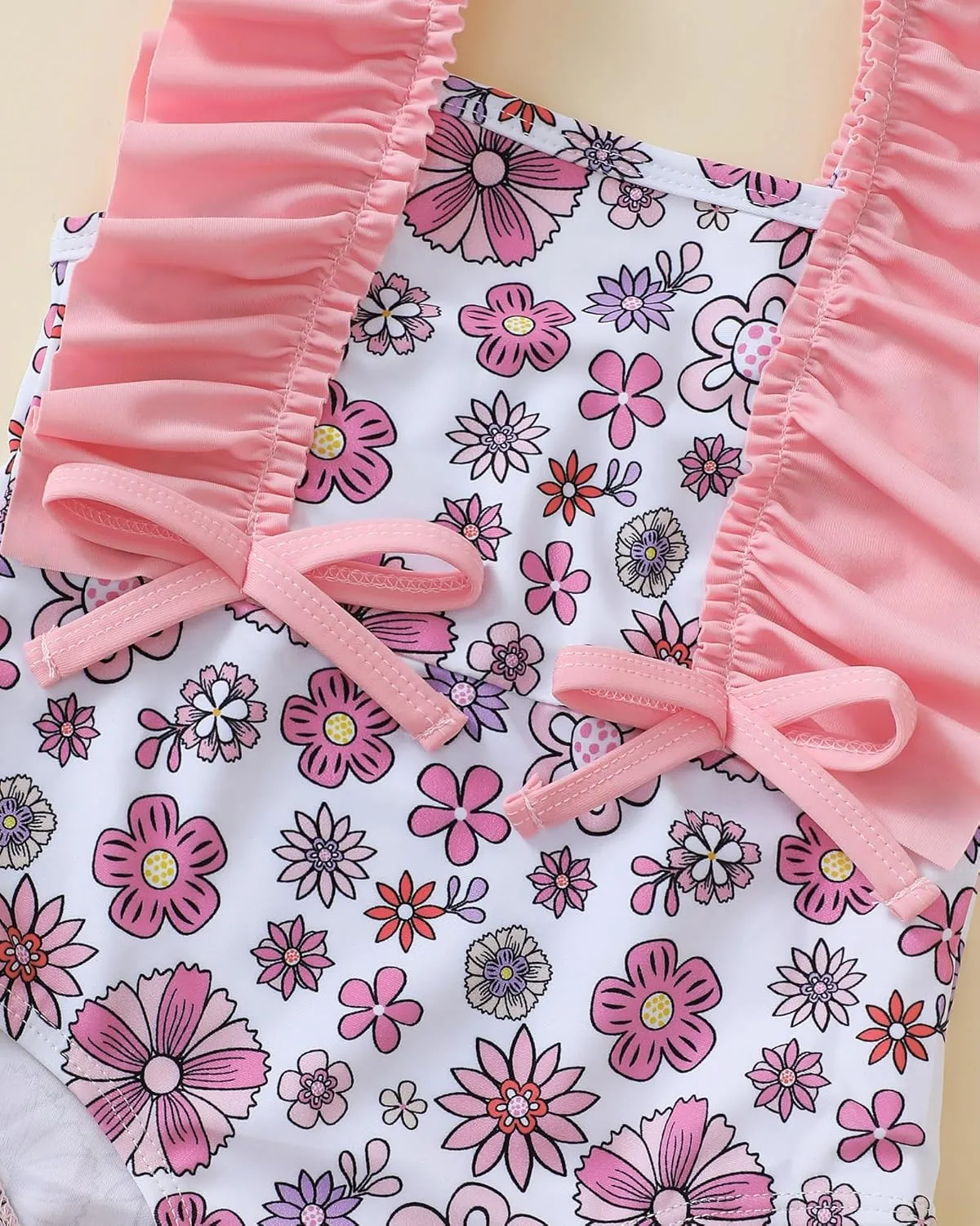 Newborn Baby Girl Swimsuit Toddler Bathing Suit One Piece Ruffle Short Sleeve Baby Swim Suit Infant Swimwear