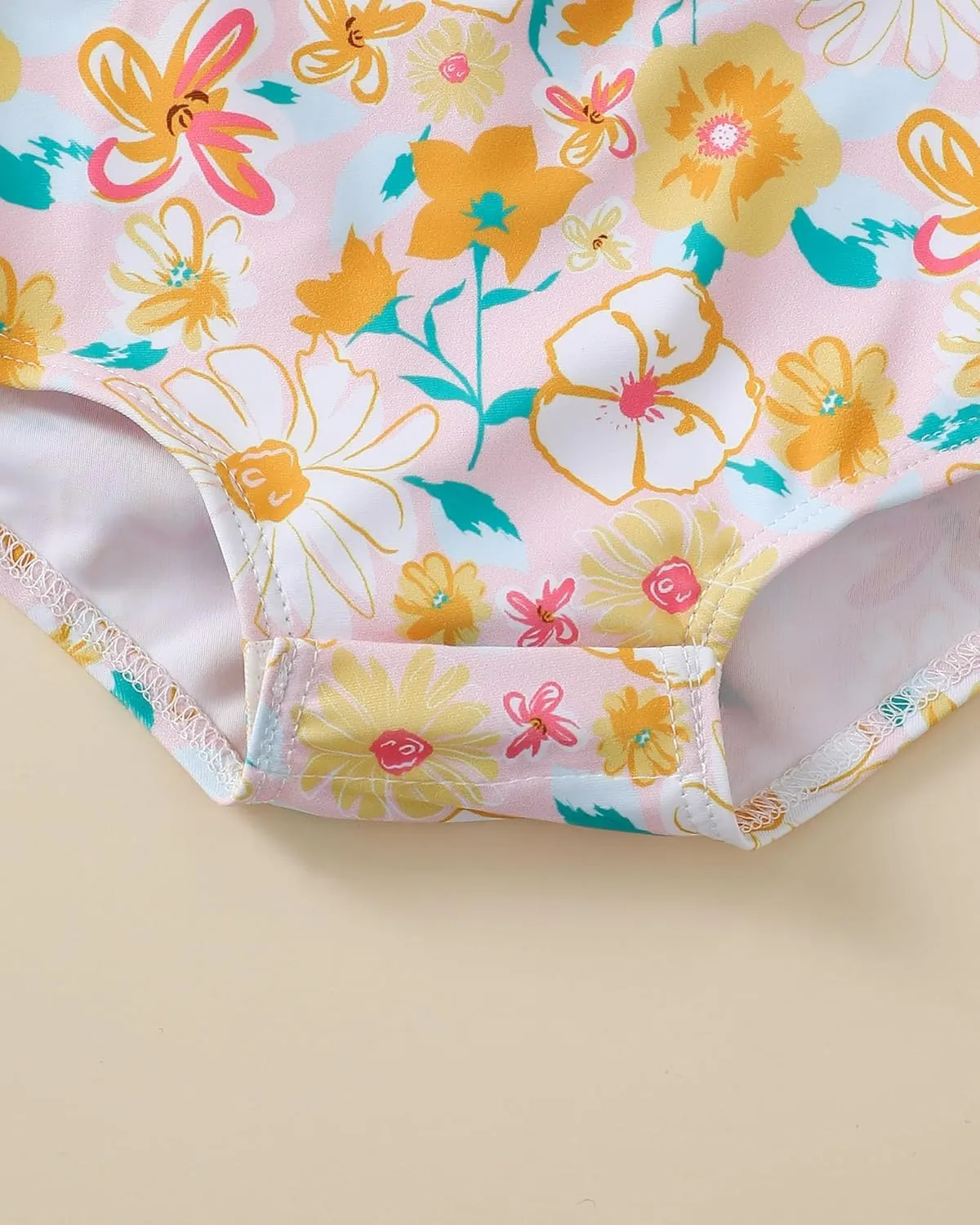 Newborn Baby Girl Swimsuit Toddler Bathing Suit One Piece Ruffle Short Sleeve Baby Swim Suit Infant Swimwear