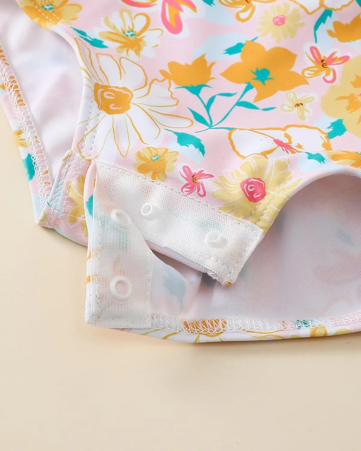 Newborn Baby Girl Swimsuit Toddler Bathing Suit One Piece Ruffle Short Sleeve Baby Swim Suit Infant Swimwear