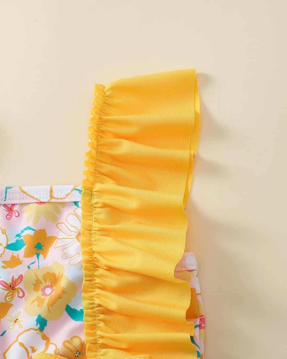 Newborn Baby Girl Swimsuit Toddler Bathing Suit One Piece Ruffle Short Sleeve Baby Swim Suit Infant Swimwear