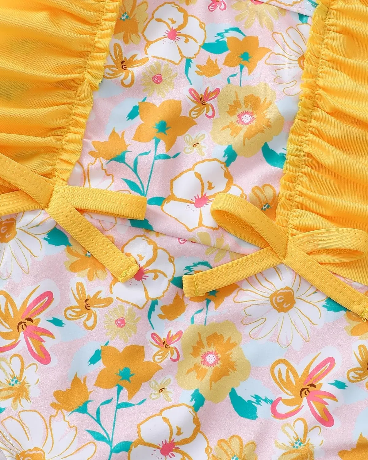 Newborn Baby Girl Swimsuit Toddler Bathing Suit One Piece Ruffle Short Sleeve Baby Swim Suit Infant Swimwear