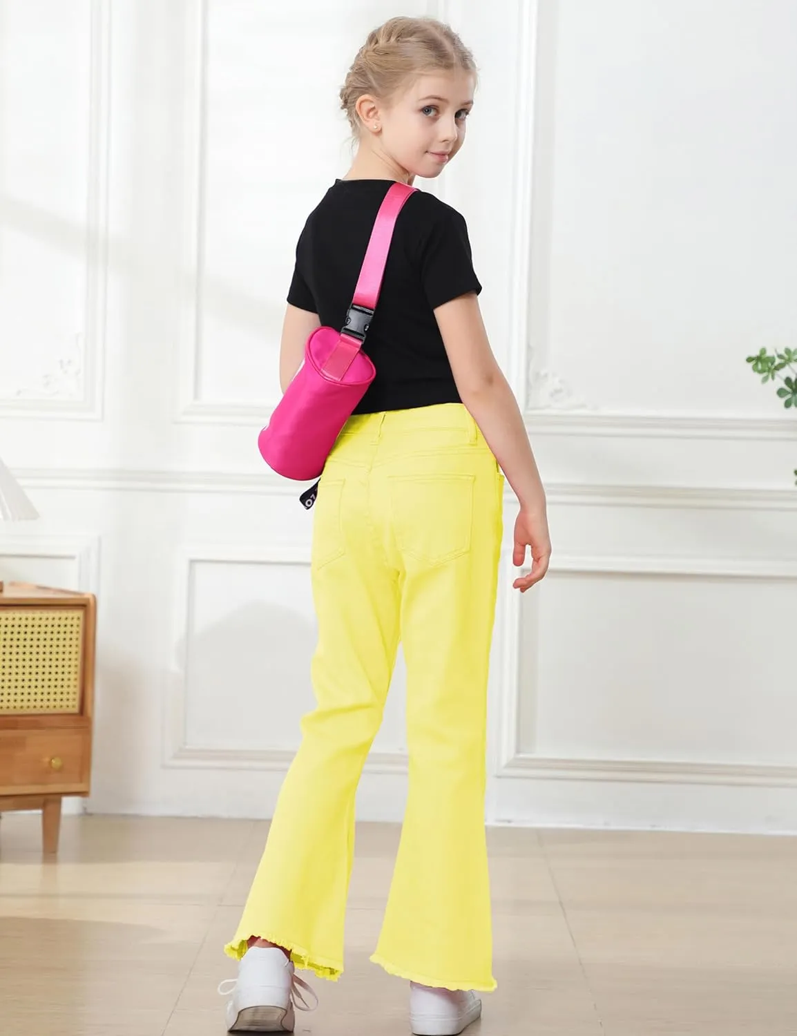 OeyFnbmO Birthday Gifts for Girls Flare Pants High Waisted Bootcut Stretch 70s Bell Bottom Jeans