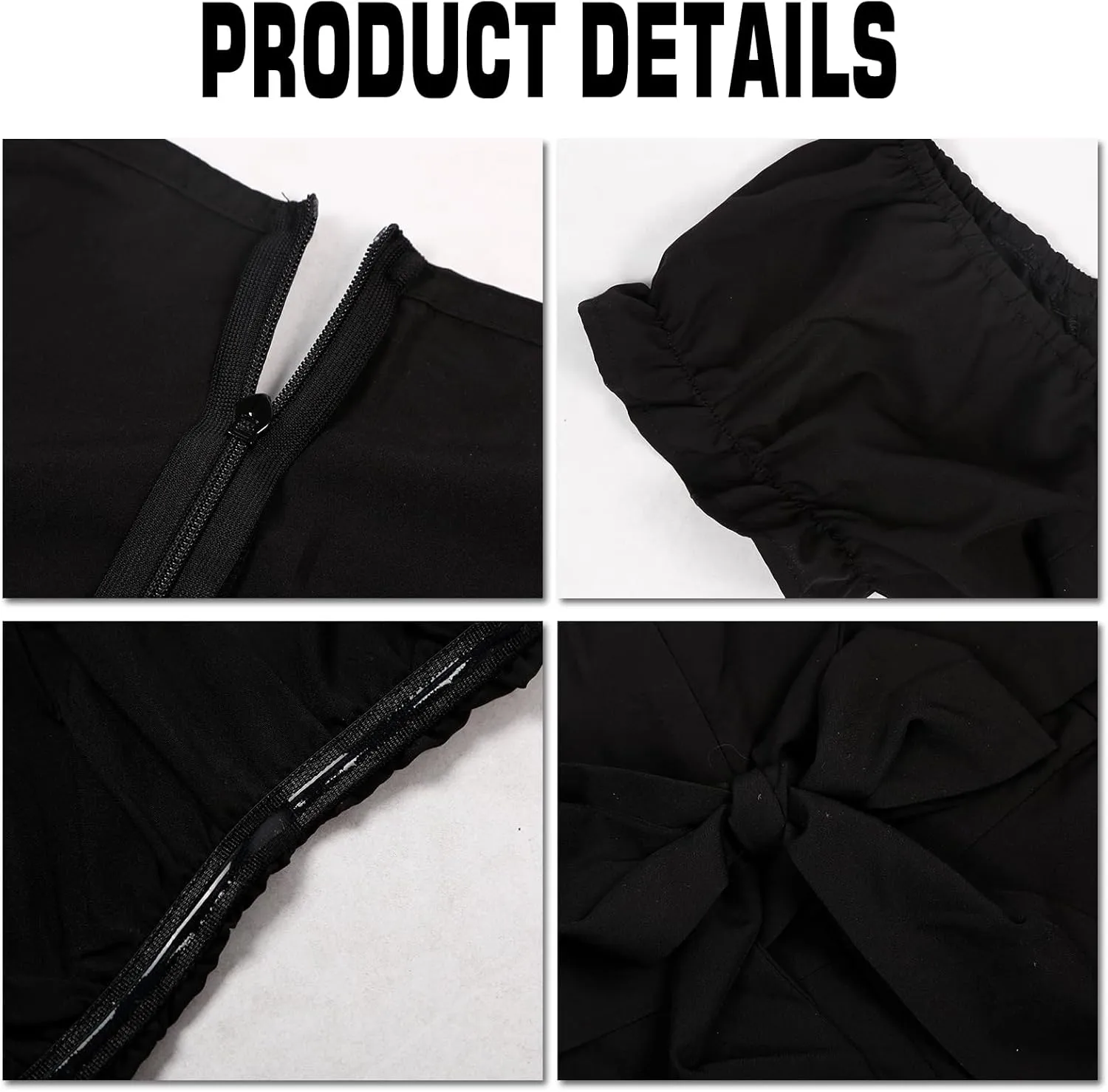 Off the Shoulder Rompers for Women Dressy Short/Long Sleeve Romper Ruffle Layer Back Tie Mini Short Jumpsuits