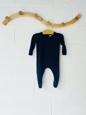 os & oakes Black Soft Romper, 3-6 months