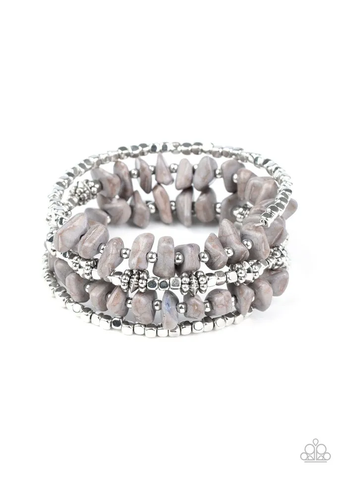 Paparazzi Bracelet ~ Rockin Renegade - Silver