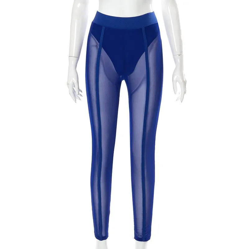 Perspective Mesh High Waist Black Leggings