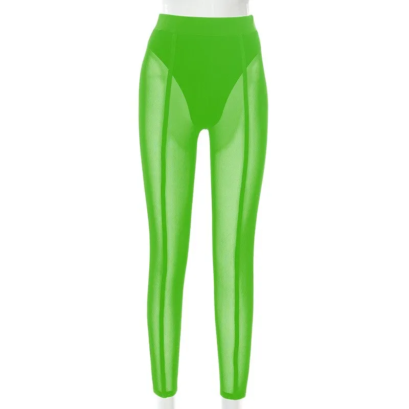 Perspective Mesh High Waist Black Leggings