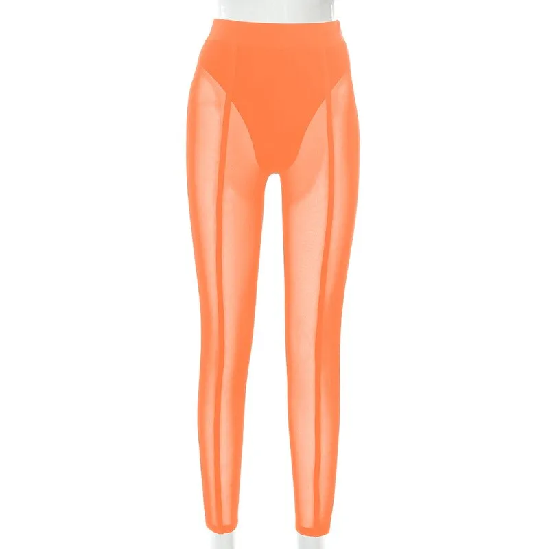 Perspective Mesh High Waist Black Leggings