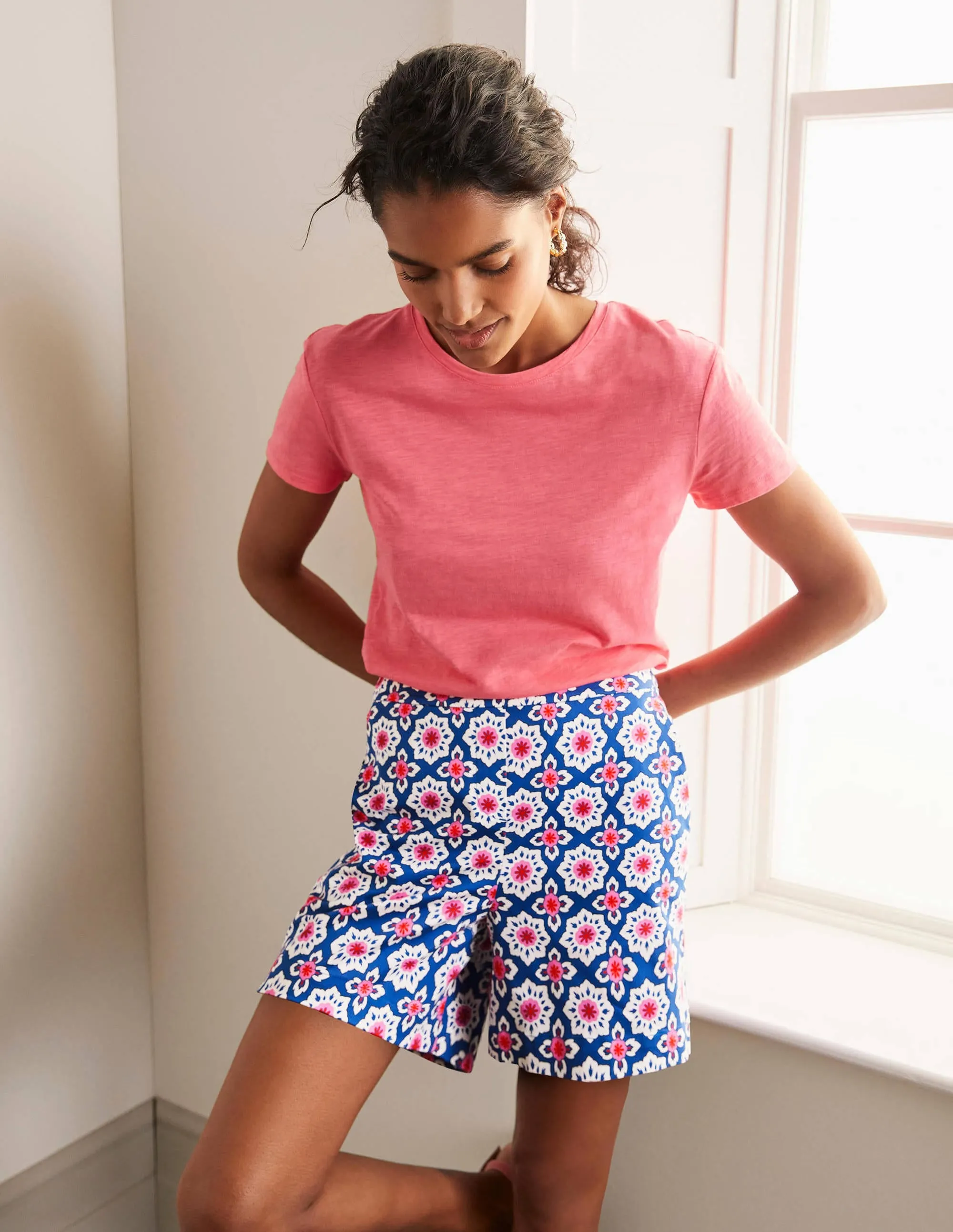 Pull On Shorts-Summit, Mosaic Stamp