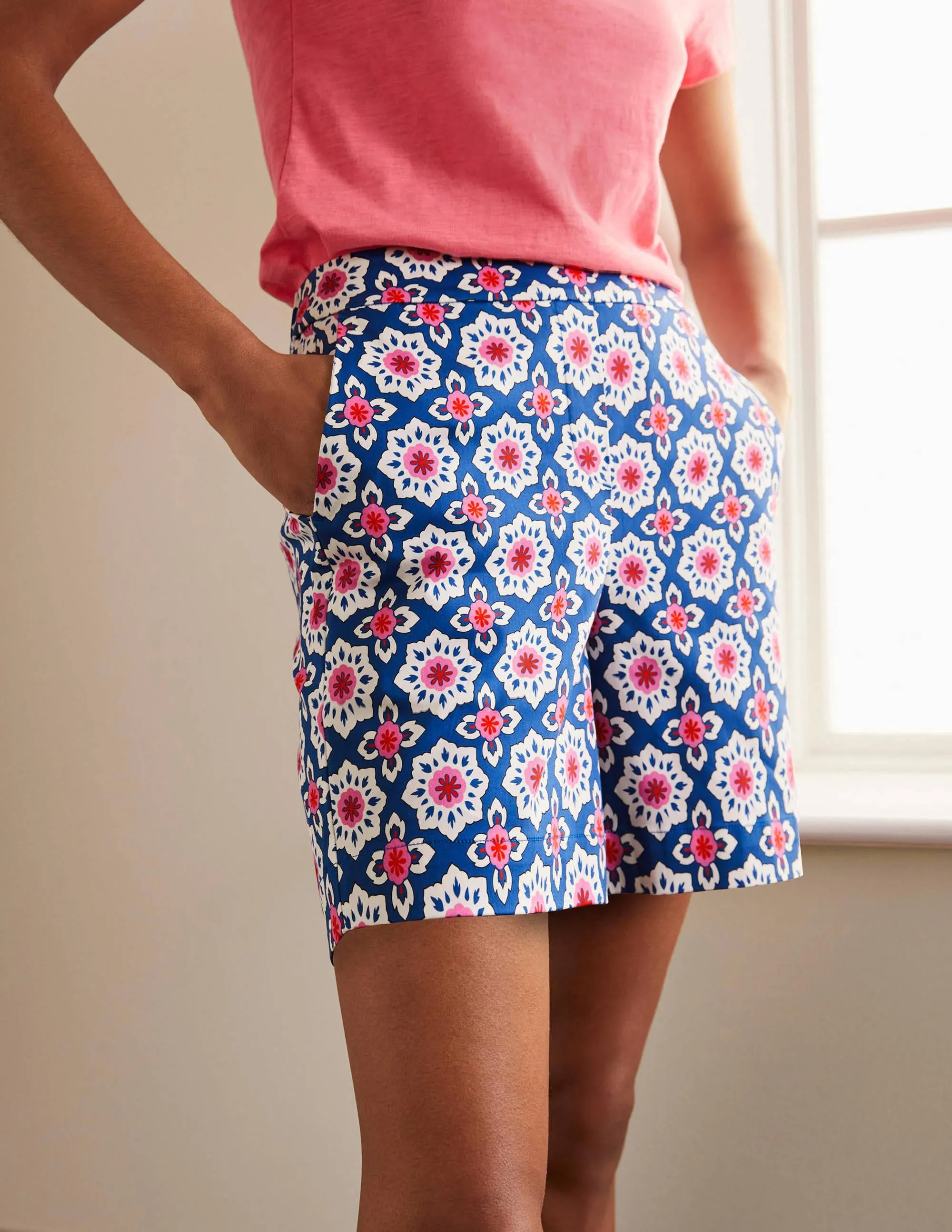 Pull On Shorts-Summit, Mosaic Stamp
