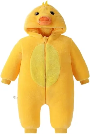 Quenny Baby jumpsuit, thickened cotton jacket, home baby jumpsuit, hooded jumpsuit
